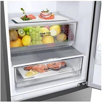 Frigorífico Combi LG GBP62PZNBC No Frost, 419L, Altura 2.03m, Eficiencia Energética B, Acabado Inox Antihuellas