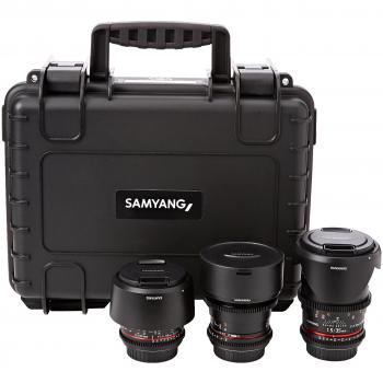 Samyang 2 14/35 / 85mm Kit VDSLR lente para cámara Canon