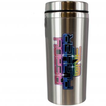 Ready Player One Gunter Taza de Viaje, Acero Inoxidable, Multicolor, 8 x 8 x 18 cm