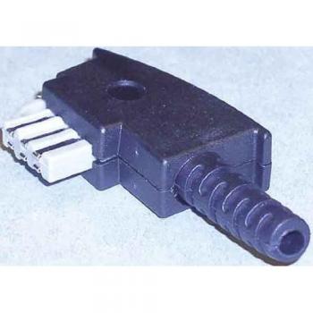 Conector TAE E+P T60 Negro para Telefonía