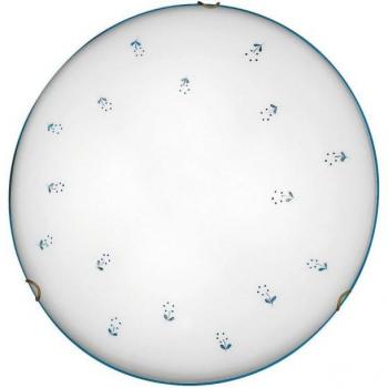 Plafón de cristal Moon Latón antiguo 3 bombillas 9cm, Lámpara de techo empotrada con diseño de vidrio estilo cabaña, latón antiguo, 3x E27