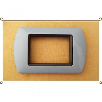 Placchette ABS Compatibles para Serie Living International - Color Gris - 4 Foros