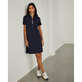 Lion of Porches - Vestido de manga corta en punto Navy