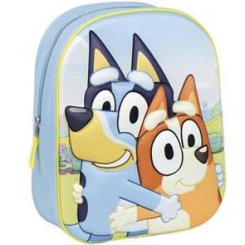 Mochila Escolar 3D Bluey, con diseño de personajes de la serie, materiales resistentes al agua, compartimentos amplios para libros y útiles escolares, correas ajustables y acolchadas para mayor comodidad