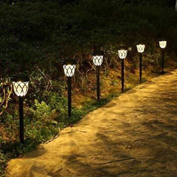 Lámpara Solares para Jardín, Tomshine Luces Solares Jardín, 6 piezas Luz Exterior Impermeable Jardin Solares Exterior Luces de Decoración para Caminos de Jardín para Céspe, Patio, Pasillo