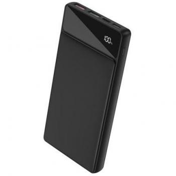 XO PR132 Power Bank 10000mAh con Pantalla LCD, 2 Puertos USB-A, 1 Puerto USB-C, Entradas MicroUSB y USB-C, Carga Rápida PD20W – Negro