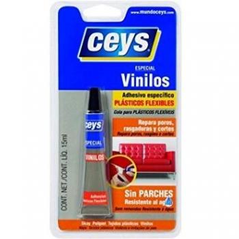 Ceys - Adhesivo especial plástivos flexibles - Pegamento para vinilos - Repara y seca en tan solo 30 minutos - 15 ML