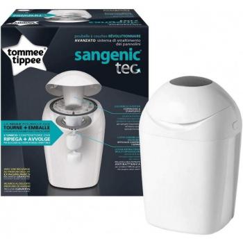 Tommee Tippee Sangenic Tec Contenedor de Pañales Antibacteriano Simplee Blanco con Recambios x6