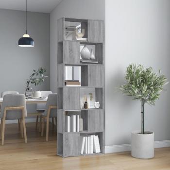 Estantería/divisor de espacios Sonoma 60x24x186 cm Gris