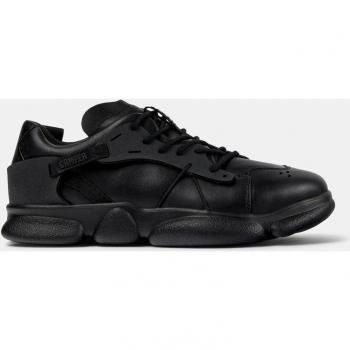 CAMPER Karst Sneakers for Men - Black, Size 45, Smooth Leather/Cotton Fabric