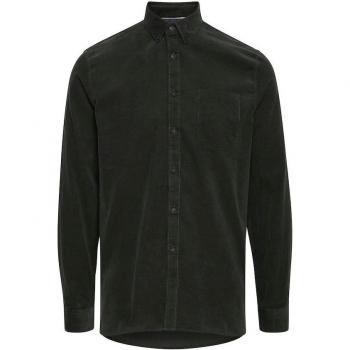 Solid Denmark Juan Corduroy Shirt - Deep Forest Green - Size L