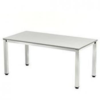 MESA EXECUTIVE ROCADA 180 X 80 CM ESTRUCTURA CROMADA TABLERO EN GRIS
