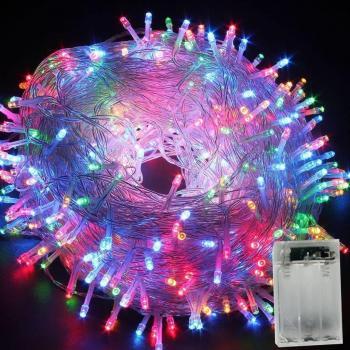 Guirnaldas de Luces LED Multicolor con PilasLinternas LED de Estrellas Intermitentes