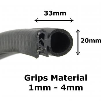 Goma universal para sellar puertas de coches, caravanas, barcos, tamaño mediano
