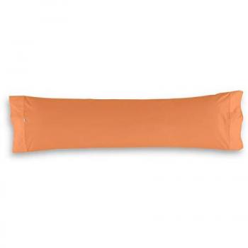 Funda de Almohada de Algodón 100% Color Naranja Mango 45x125 cm - Pack de 2