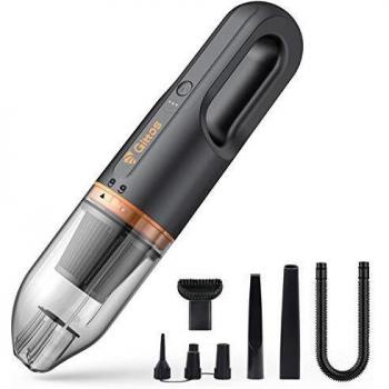 Gittos Aspiradora de Mano Sin Cable, Aspiradora Inalámbrica Portátil 6500PA, Mini Aspiradora Coche Inalámbrica Portátil 45min 4800 mAh, Aspiradora de Mano para Pelos de Perro, Casa, Coche, Oficina
