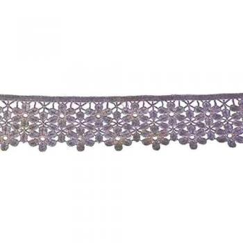 Pixnor Cordón bordado flor ribete de adorno artesanal de costura 8cm 3yd