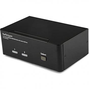 StarTech.com Dual Monitor DisplayPort KVM Switch - 2 Port - USB 2.0 Hub - Audio and Microphone - DP KVM Switch