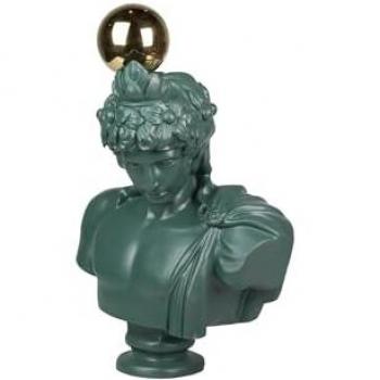 Figura de Decoración en Resina Inox Verde 44x27x62 cm