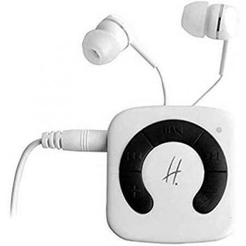 Receptor Bluetooth Portátil Halterrego CSR V4.0 con NFC, Cable Micro USB, RCA y Jack 3.5 + Auriculares Blancos