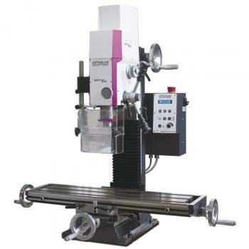 Fresadora Optimum MH 22V - Modelo 3338135, potente motor de 600W, velocidad variable de 1000 a 2800 RPM, capacidad de fresado hasta 50 mm, base ajustable, diseño compacto