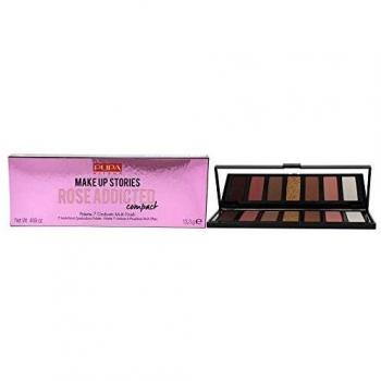 Pupa Makeup Stories Compact Eyeshadow Palette 004 Rose Addicted - 13.3g, 7 Shades, Matte, Metallic & Satin Finish