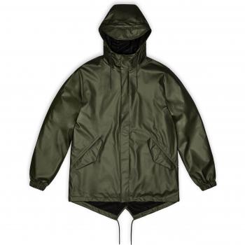 Rains Waterproof Fishtail Jacket - Military Green - Size XL
