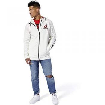 Reebok UFC FK Walkout Chaqueta con Capucha, Hombre, Blanco