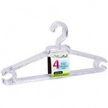 Inde Set 4 Perchas Cristal, 42 x 20 cm, Multicolor, Talla Unica