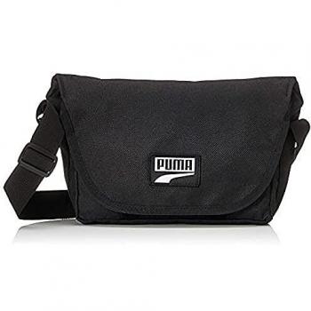 Mochila Mini Messenger Puma Deck con diseño compacto, material resistente al agua, correas ajustables, múltiples compartimentos y logo de la marca en el frontal