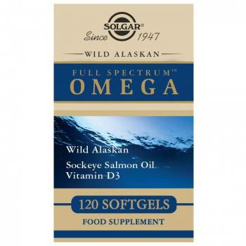 Solgar Full Spectrum Omega de Salmón Salvaje de Alaska Cápsulas blandas - Envase de 120