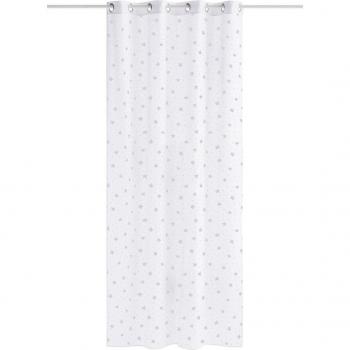 Cortina para dormitorio infantil Naf Naf stars and dots blanco y gris