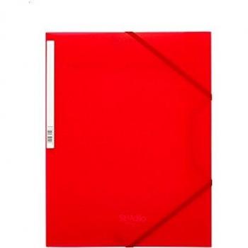 Pardo 825502 - Carpeta pp solapas cierre gomas con diseño studio style, color rojo