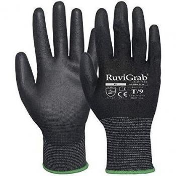 Gahibre EcoBlack/8/12 12 Pares Guantes Trabajo, Negro, 8