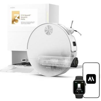 Mova S70 Roller - Aspirador Robot Laveur 28,000 Pa con Navegación Doble-Láser y Estación de Carga, 3.2L