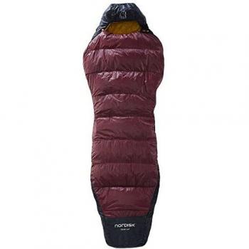 Saco de dormir Nordisk Oscar Curve +10°C rojo negro amarillo