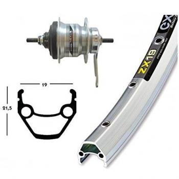 Bike-Parts Unisex - Bicicleta de Adulto H-RAD 75RB, Color Plateado, Talla única