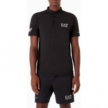 Polo Deportivo EA7 para Hombre Ventus7 Serafino Negro Manga Corta Poliamida M 2024