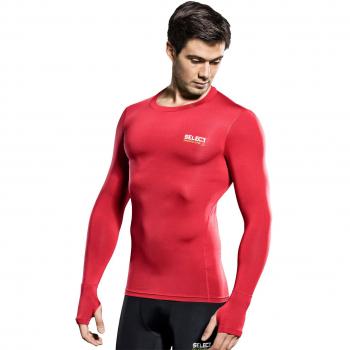 SELECT Kompressions-Shirt Langarm, Hombre, Rojo, Small