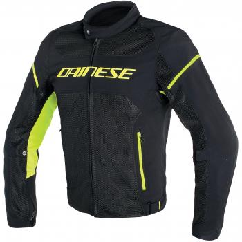 Dainese 1735196_N49_48 Chaqueta para moto, Negro/Fluo Amarillo, 48