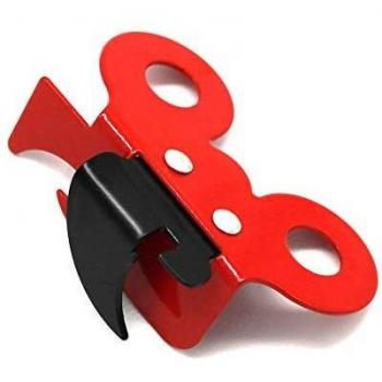 Fackelmann Abrelatas Papillon, Acero, Rojo/Negro, 7.3X5 cm