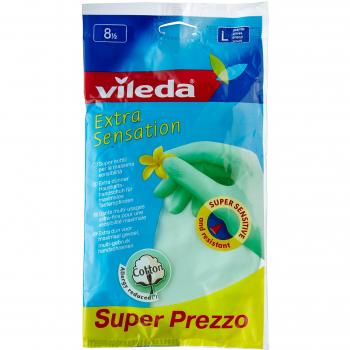 Vileda - Extra Sensation - Guantes multi-usos, talla L