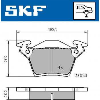 Pastillas de freno SKF VKBP 90568, tipo: Juego de pastillas de freno, características: Alta calidad, diseño optimizado para un rendimiento superior, resistencia al desgaste, fácil instalación, compatibilidad con varios modelos de vehículos