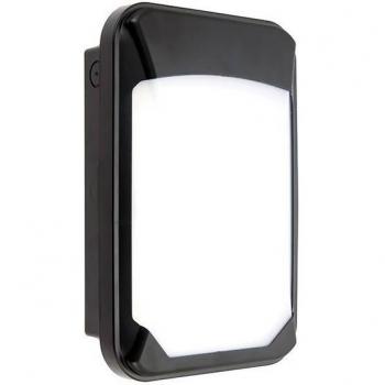 Aplique Lucca Policarbonato Negro 1 bombilla 27,5cm IP65 Mini Aplique LED Integrado Exterior
