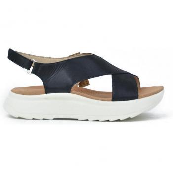 Sandalias de Plataforma de Mujer Javier Larrainzar JL535-31 en Color Negro con Detalles Metálicos