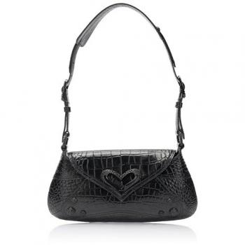 Pinko Women's Classic Leather Shoulder Bag - 29 cm Black