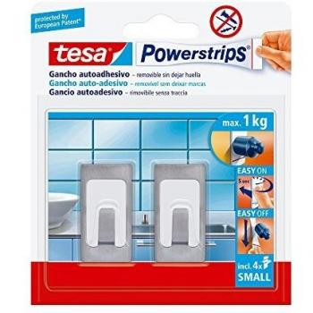 Tesa 57997-00001-01 Pack 2 Ganchos Y 4 Tiras