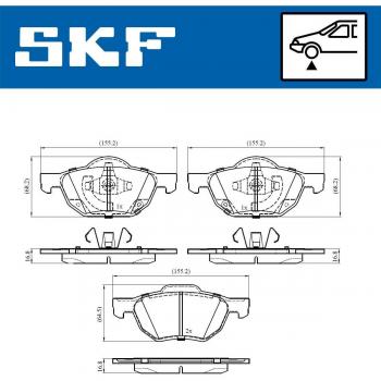 Pastillas de freno SKF VKBP 80518 A