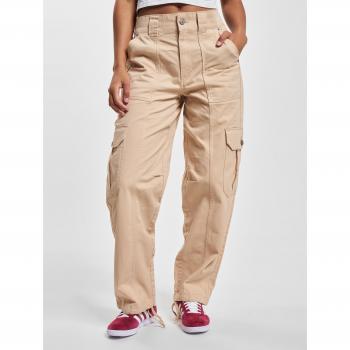 ONLY Women's Beige Straight Cargo Trousers, Size M, Autumn/Winter