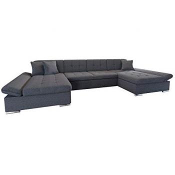 Sofá rinconero Comfivo 155, con función de descanso y caja de ropa de cama, dimensiones 360x160x75cm